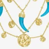 RM Rebecca Minkoff Womens 14K Gold Over Brass 16 Inch Pendant Necklace