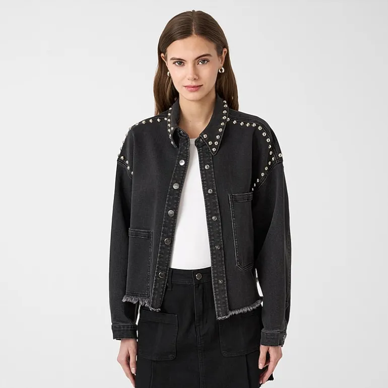 RM Rebecca Minkoff Womens Studded Jacket