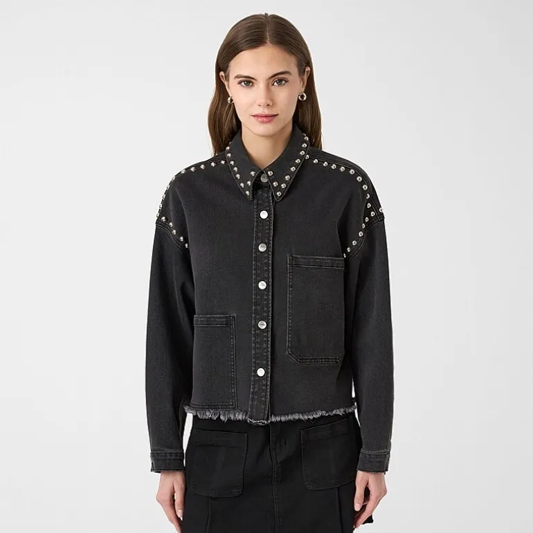 RM Rebecca Minkoff Womens Studded Jacket