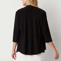 R&M Richards 3/4 Sleeve Knit Shrug