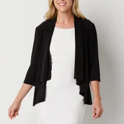 R&M Richards 3/4 Sleeve Knit Shrug