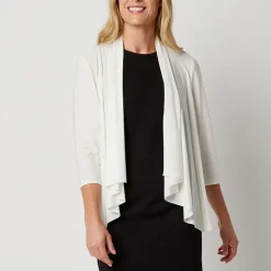 R&M Richards 3/4 Sleeve Knit Shrug
