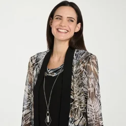 R & M Richards Womens Petite Jacket Dress With Removable Necklace