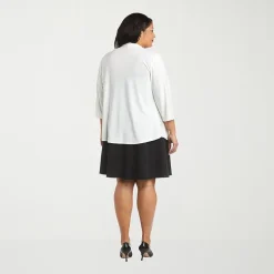 R & M Richards Womens 3/4 Sleeve Shrug Plus