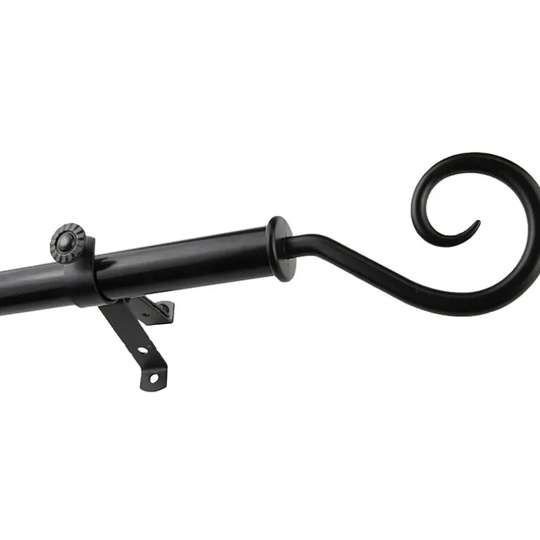 Rod Desyne 13/16" Adjustable Curtain Rod with Curl Finials