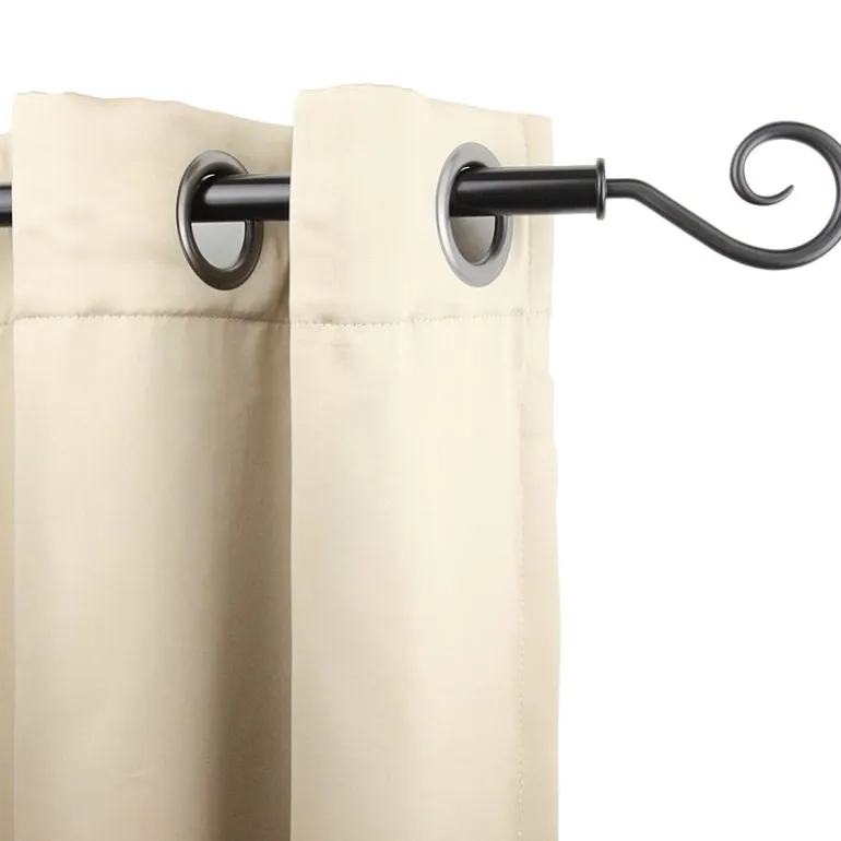 Rod Desyne 13/16" Adjustable Curtain Rod with Curl Finials