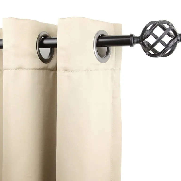 Rod Desyne 13/16" Adjustable Curtain Rod with Twist Finials