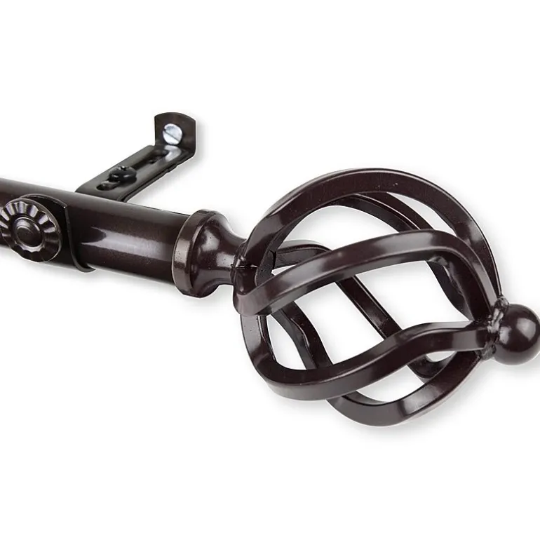 Rod Desyne 13/16" Adjustable Curtain Rod with Twist Finials
