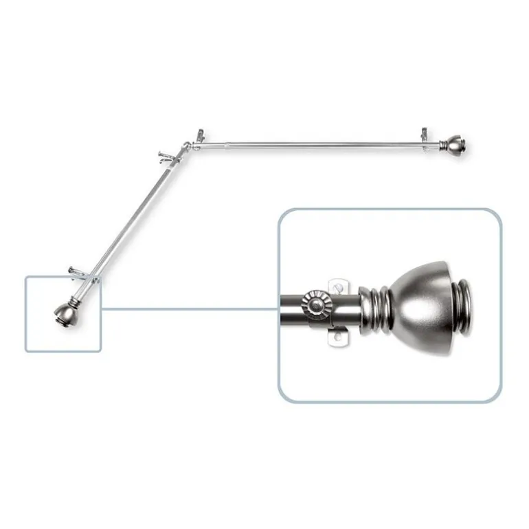 Rod Desyne Alma Corner 13/16 IN Adjustable Curtain Rod