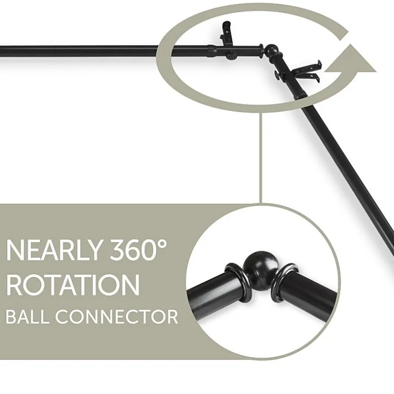 Rod Desyne Alma Corner 13/16 IN Adjustable Curtain Rod