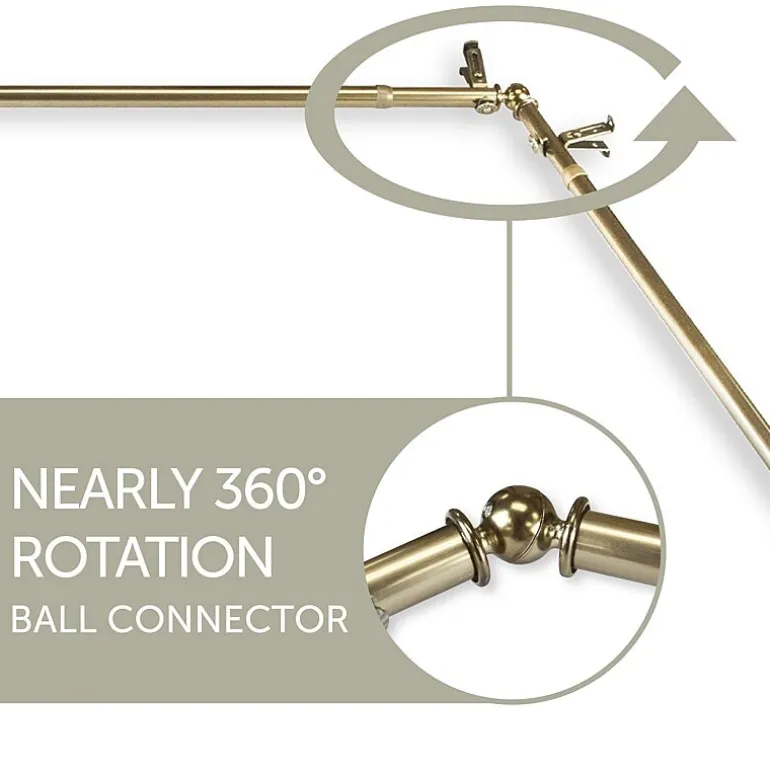 Rod Desyne Alma Corner 13/16 IN Adjustable Curtain Rod