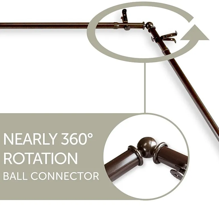 Rod Desyne Alma Corner 13/16 IN Adjustable Curtain Rod