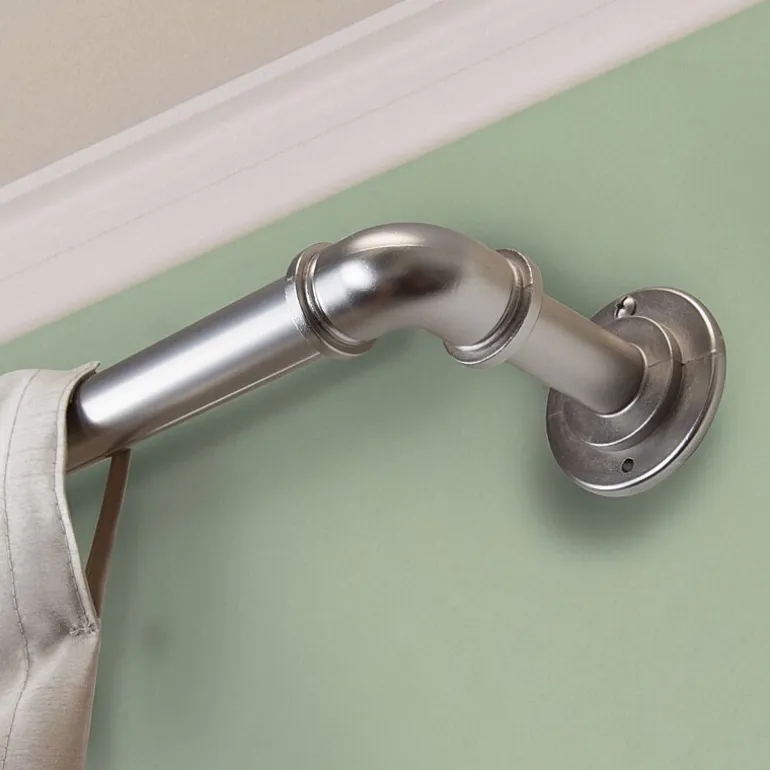 Rod Desyne Industrial Pipe Blackout 1 IN Adjustable Curtain Rod