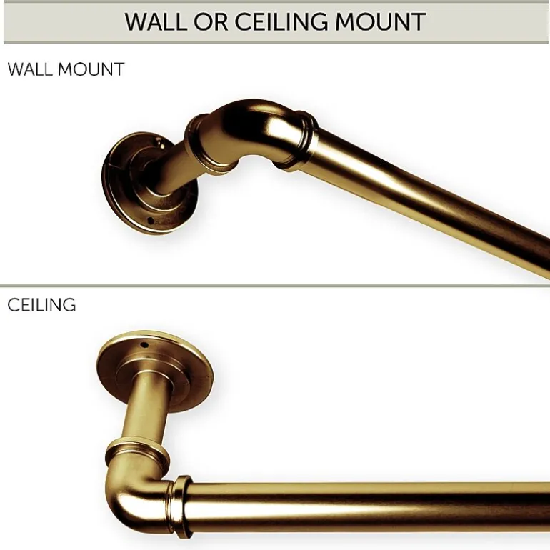 Rod Desyne Industrial Pipe Blackout 1 IN Adjustable Curtain Rod