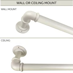 Rod Desyne Industrial Pipe Blackout 1 IN Adjustable Curtain Rod