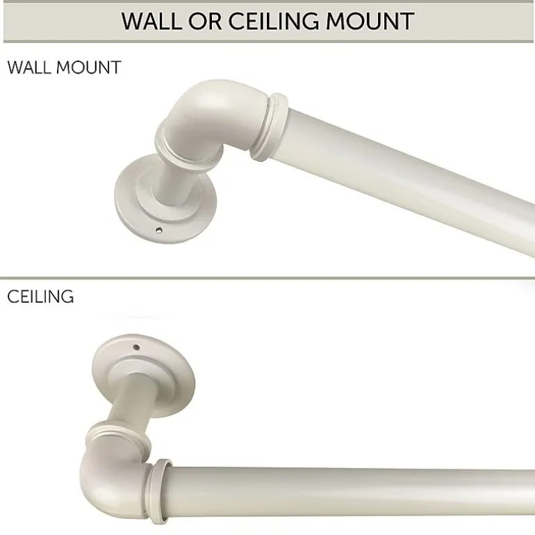 Rod Desyne Industrial Pipe Blackout 1 IN Adjustable Curtain Rod