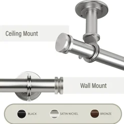 Rod Desyne Industrial Wall 2-pc. Curtain Rod Brackets