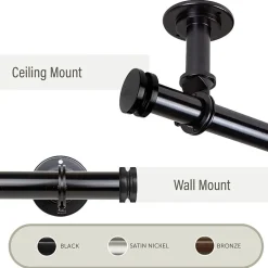 Rod Desyne Industrial Wall 2-pc. Curtain Rod Brackets