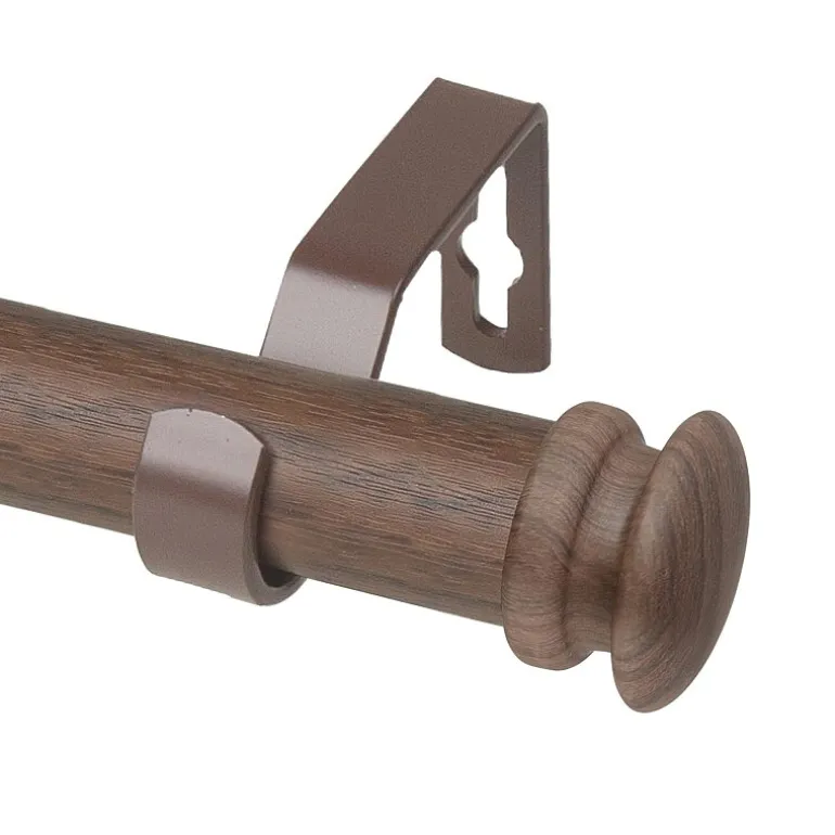 Rod Desyne Mare Faux Wood 1 IN Adjustable Curtain Rod