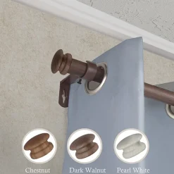 Rod Desyne Mare Faux Wood 1 IN Adjustable Curtain Rod