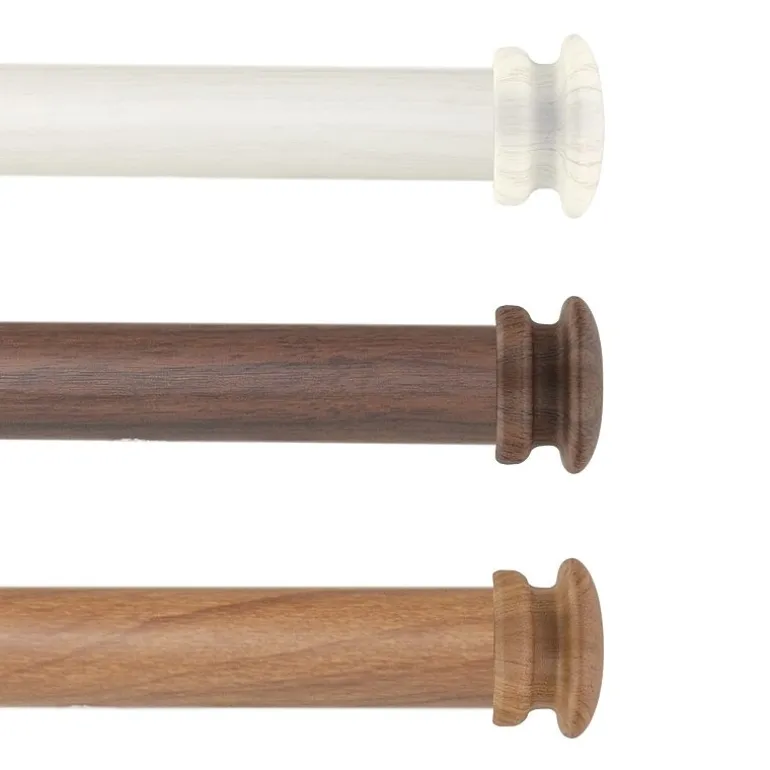 Rod Desyne Mare Faux Wood 1 IN Adjustable Curtain Rod