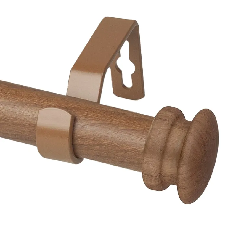 Rod Desyne Mare Faux Wood 1 IN Adjustable Curtain Rod