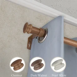 Rod Desyne Mare Faux Wood 1 IN Adjustable Curtain Rod