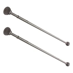 Rod Desyne 2pk Decorative 7/16 IN Tension Curtain Rod