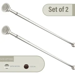 Rod Desyne 2pk Decorative 7/16 IN Tension Curtain Rod