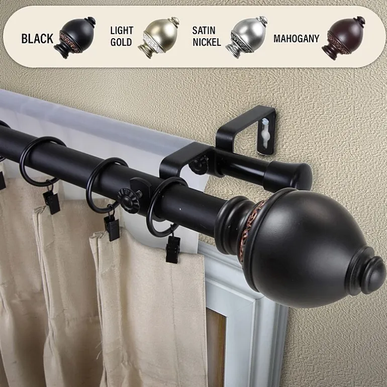 Rod DesyneRamona 1" Adjustable Double Curtain Rod