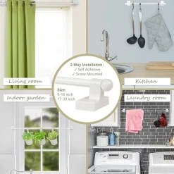 Rod Desyne Self Adhesive 7/16 IN Adjustable Curtain Rod