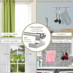 Rod Desyne Self Adhesive 7/16 IN Adjustable Curtain Rod