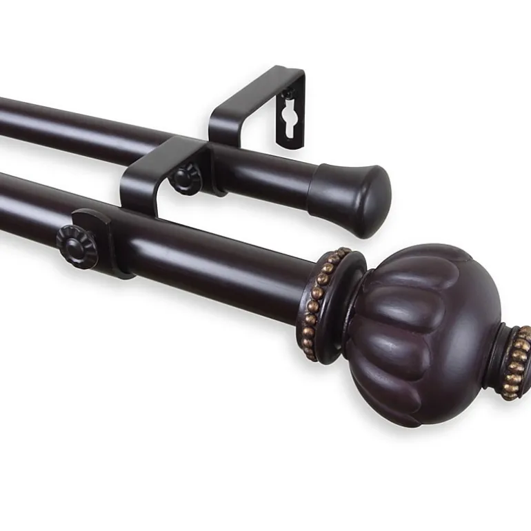 Rod Desyne Selma 1" Adjustable Double Curtain Rod