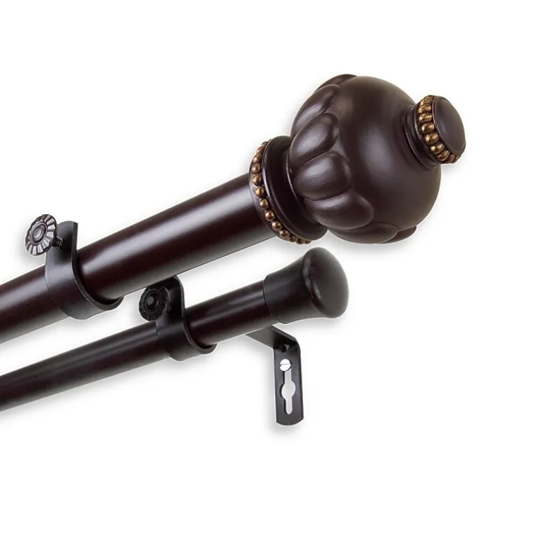 Rod Desyne Selma 1" Adjustable Double Curtain Rod