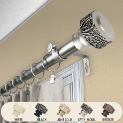 Rod Desyne Verdure 1 IN Adjustable Curtain Rod