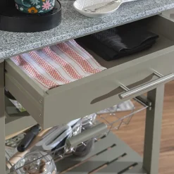 Roger Granite Top Kitchen Island