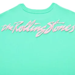 Rolling Stones Oversized Tee Womens Juniors Crew Neck Short Sleeve Regular Fit Graphic T-Shirt