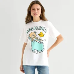 Rosalina Boyfriend Tee Womens Juniors Crew Neck Short Sleeve Graphic T-Shirt