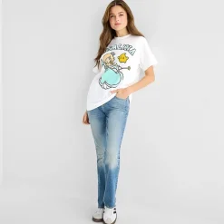 Rosalina Boyfriend Tee Womens Juniors Crew Neck Short Sleeve Graphic T-Shirt