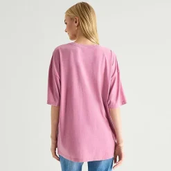 Roses Oversized Tee Womens Juniors Crew Neck Short Sleeve Oversized Graphic T-Shirt