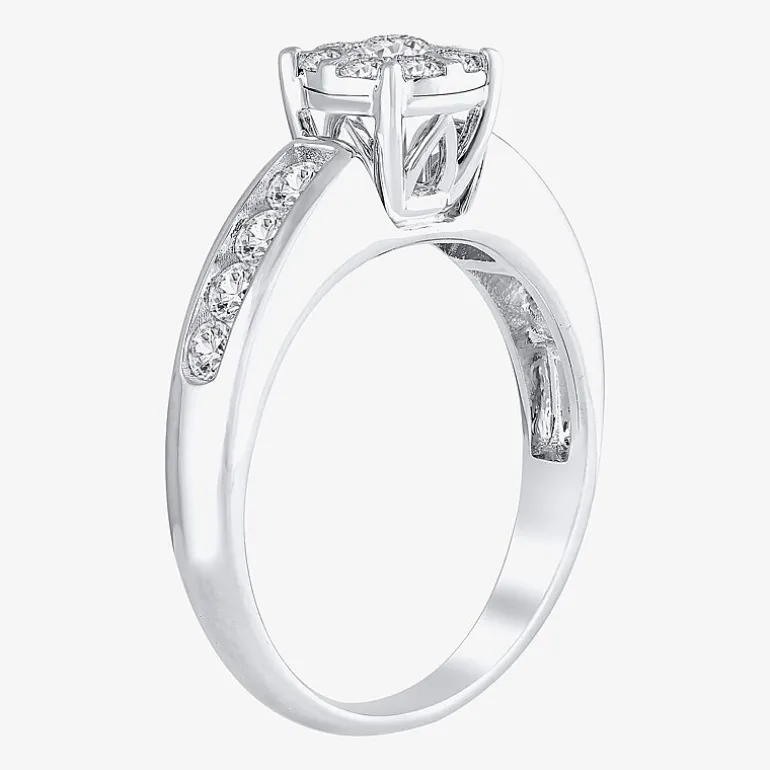 Round 1 CT.T.W. Natural Diamond Side Stone Bridal Set in 10K or 14K Gold