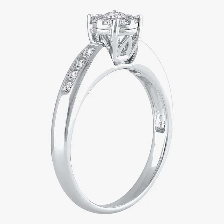 Round 1/2 CT.T.W. Natural Diamond Side Stone Bridal Set in 10K or 14K Gold