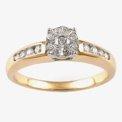Round 1/2 CT.T.W. Natural Diamond Side Stone Bridal Set in 10K or 14K Gold