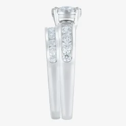 Round 1/2 CT.T.W. Natural Diamond Side Stone Bridal Set in 10K or 14K Gold