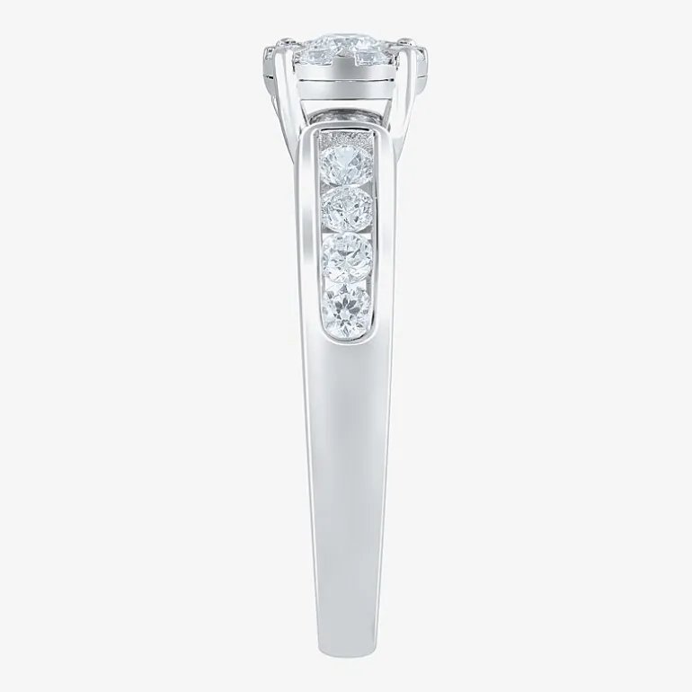 Round 1/2 CT.T.W. Natural Diamond Side Stone Bridal Set in 10K or 14K Gold