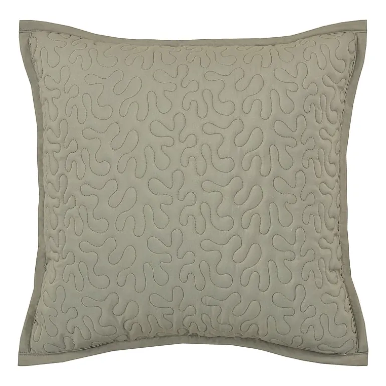 Royal Court Evergreen Square Quilted Square Throw Pillow
