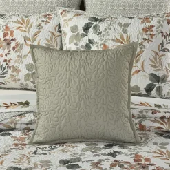 Royal Court Evergreen Square Quilted Square Throw Pillow