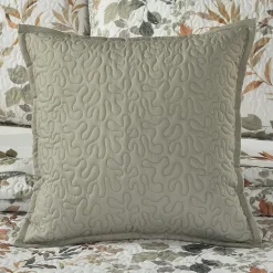 Royal Court Evergreen Square Quilted Square Throw Pillow