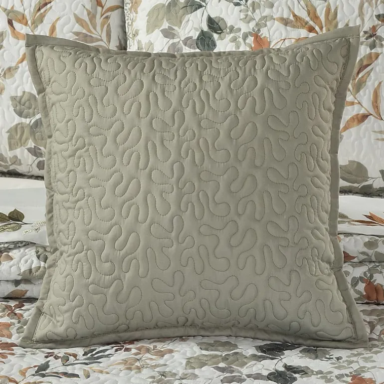 Royal Court Evergreen Square Quilted Square Throw Pillow