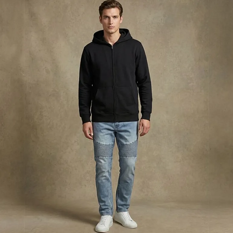 Royal Threads Mens Easy-on + Easy-off Long Sleeve Hoodie